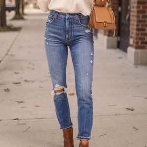 Abercrombie high rise distressed denim - size 27/4